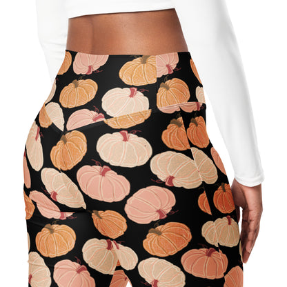 Women's Pumpkin Patch High Waist Flare Legging Pants