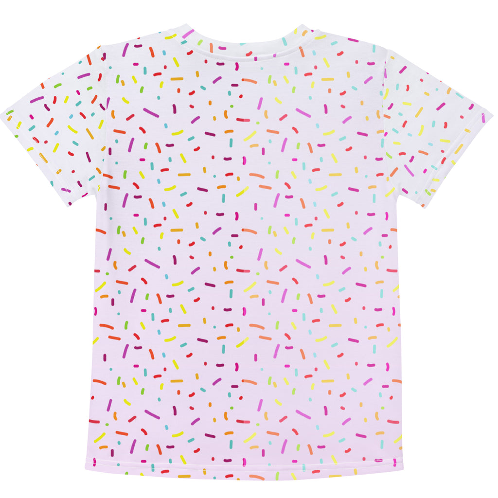 Girls Colorful Sprinkles Cotton T-Shirt