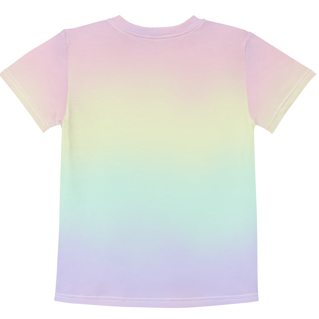 Girls Pastel Rainbow Cotton T-Shirt