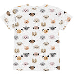 Kids Dog Face Cotton T-Shirt