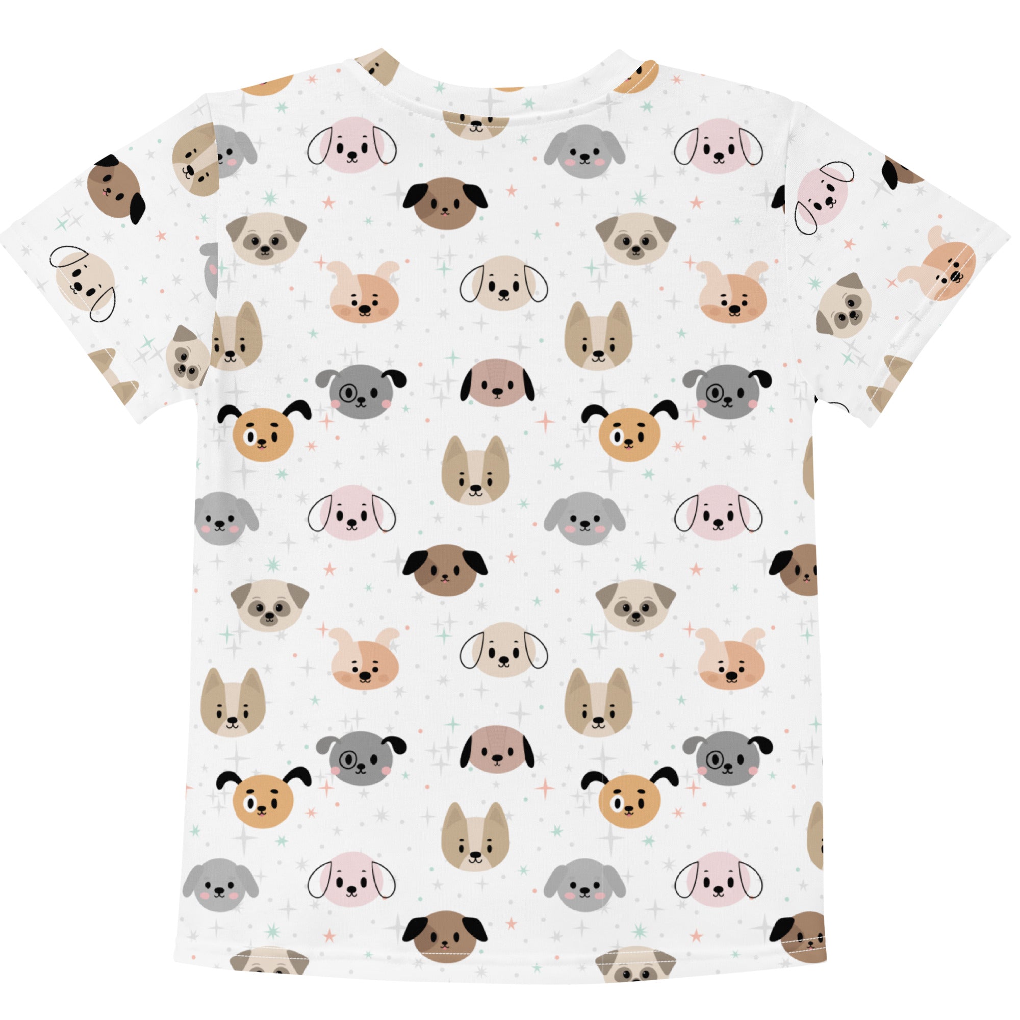 Kids Dog Face Cotton T-Shirt