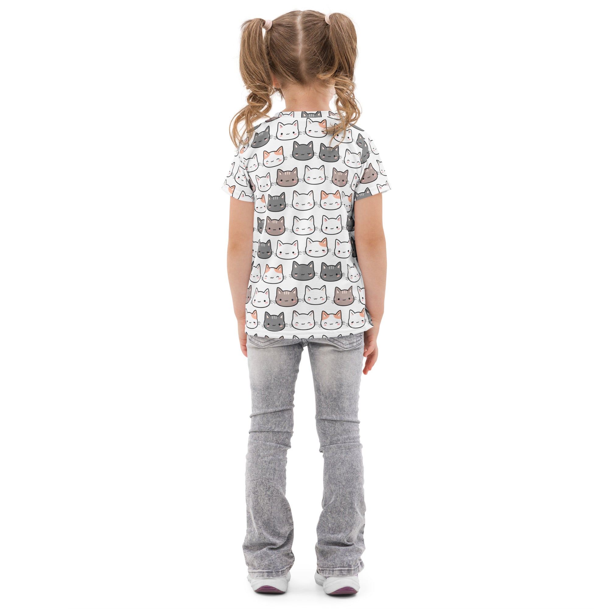 Kids Cute Cat Cotton T-Shirt