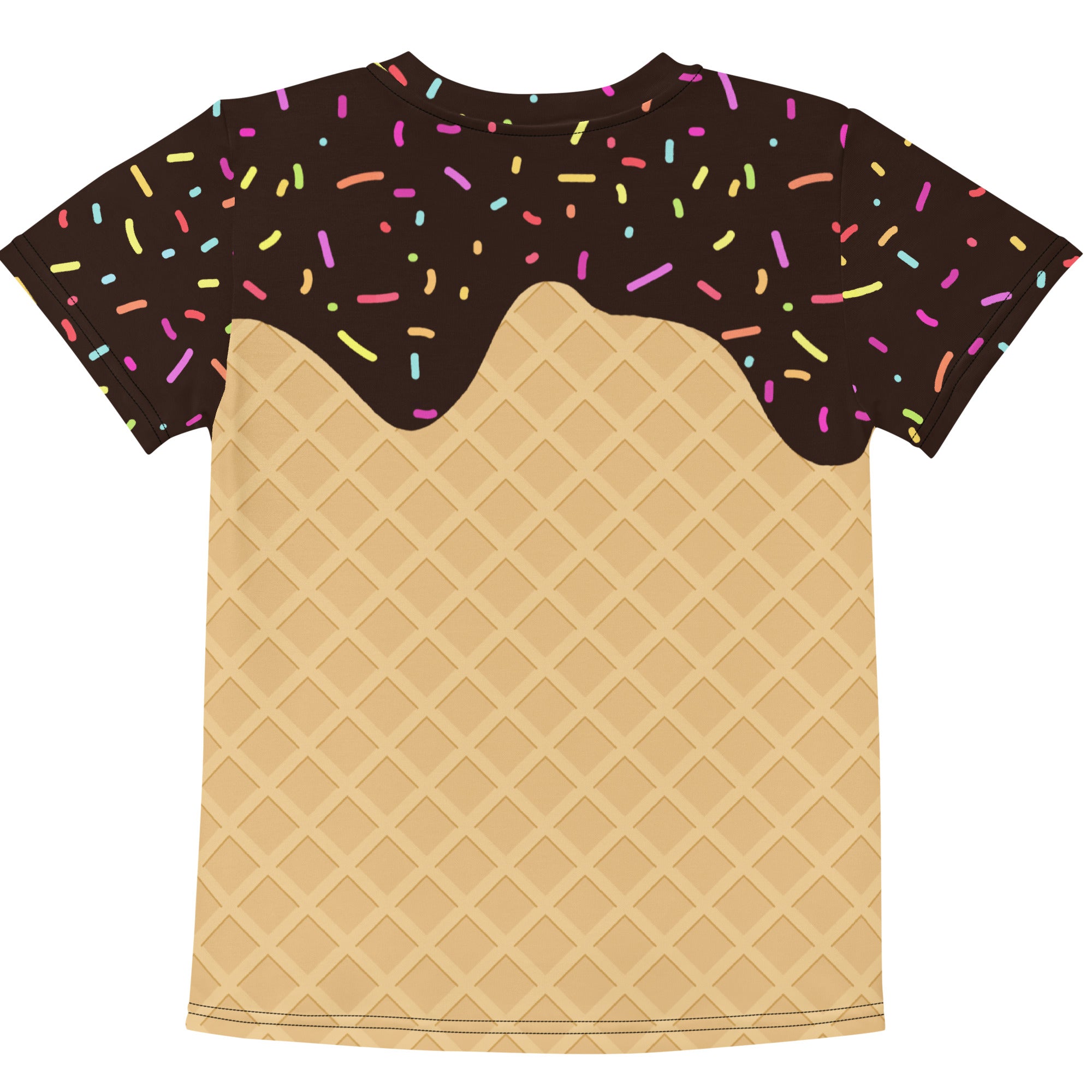 Kids Chocolate Ice Cream Cone Cotton T-Shirt