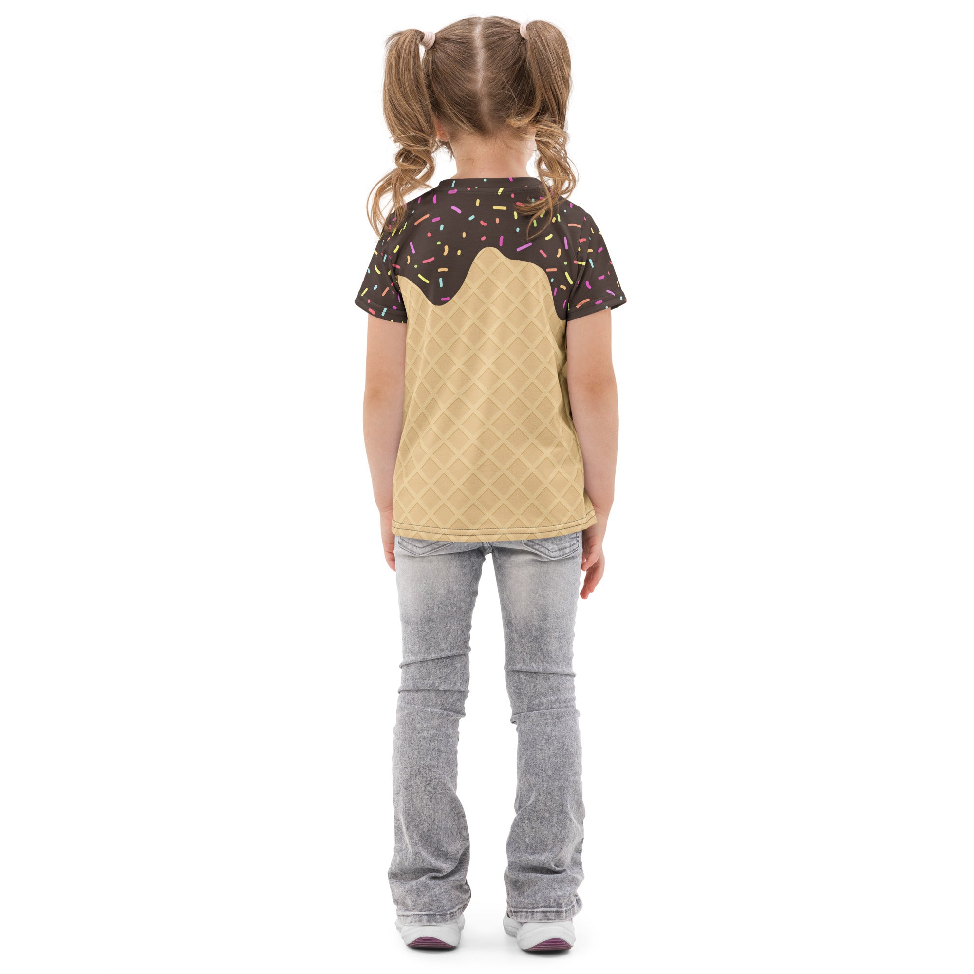 Kids Chocolate Ice Cream Cone Cotton T-Shirt
