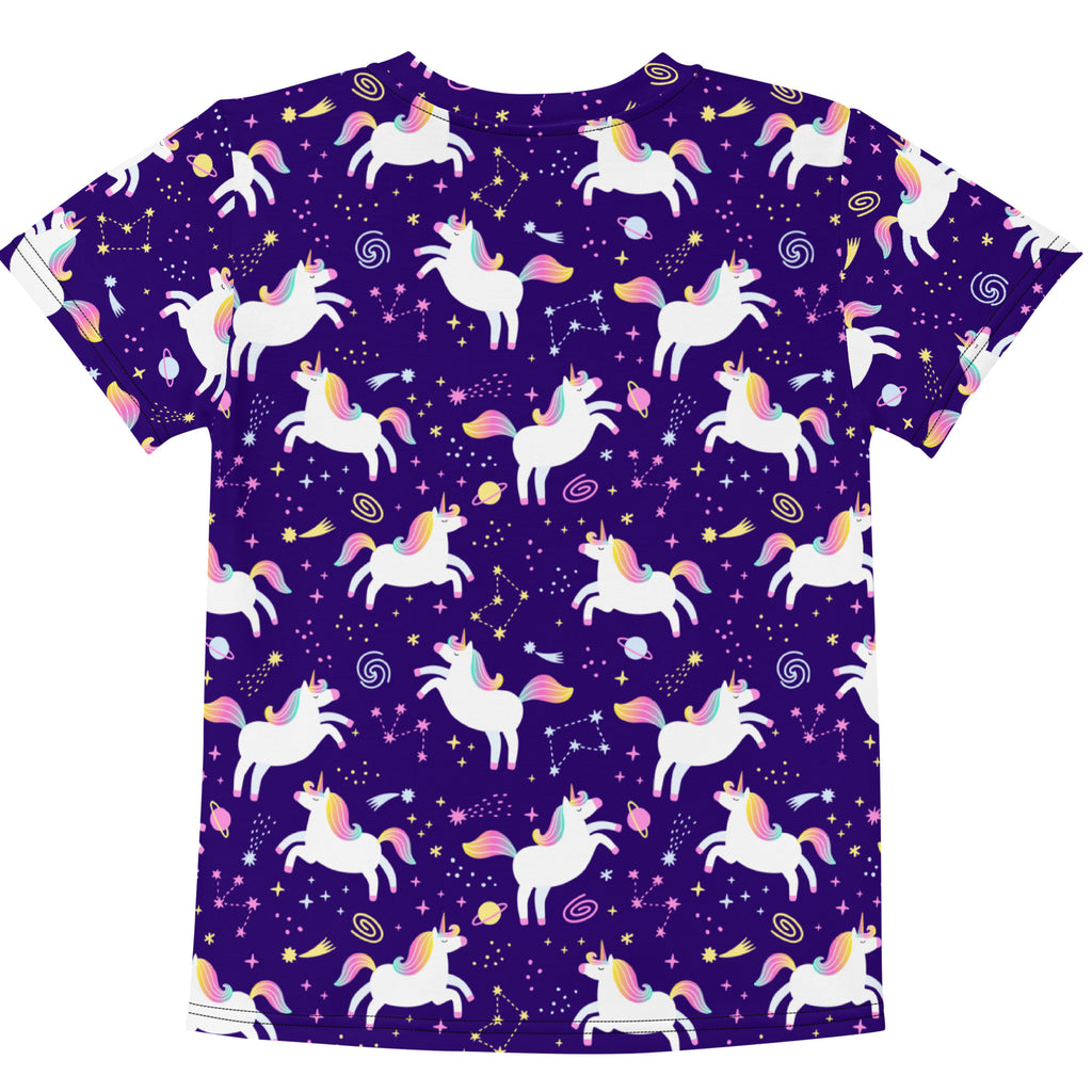 Girls Unicorn Galaxy Cotton T-Shirt