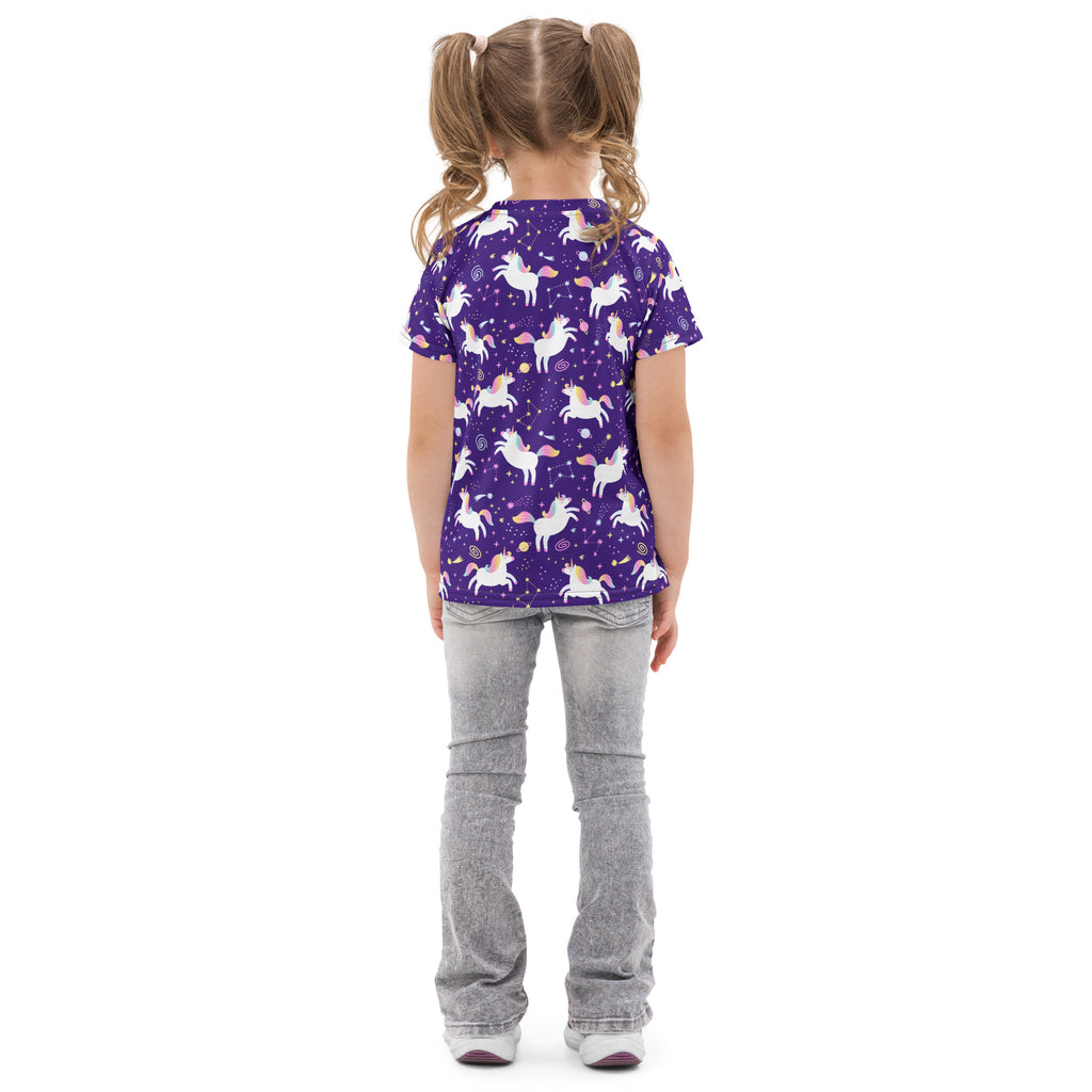 Girls Unicorn Galaxy Cotton T-Shirt