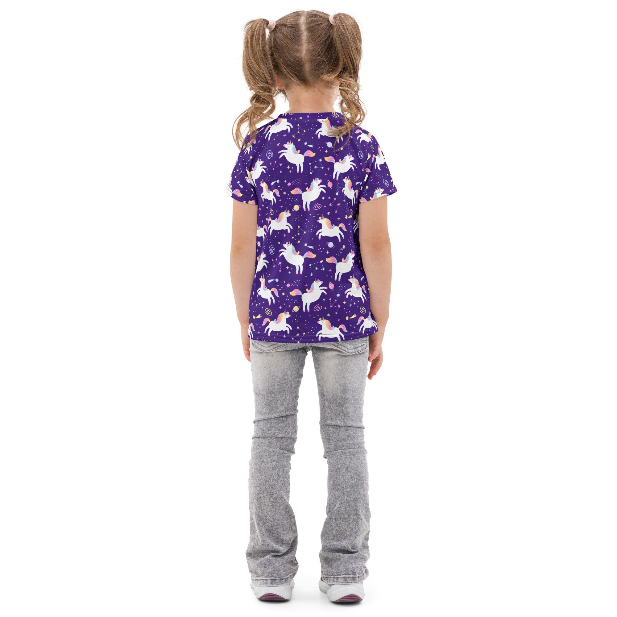 Girls Unicorn Galaxy Cotton T-Shirt