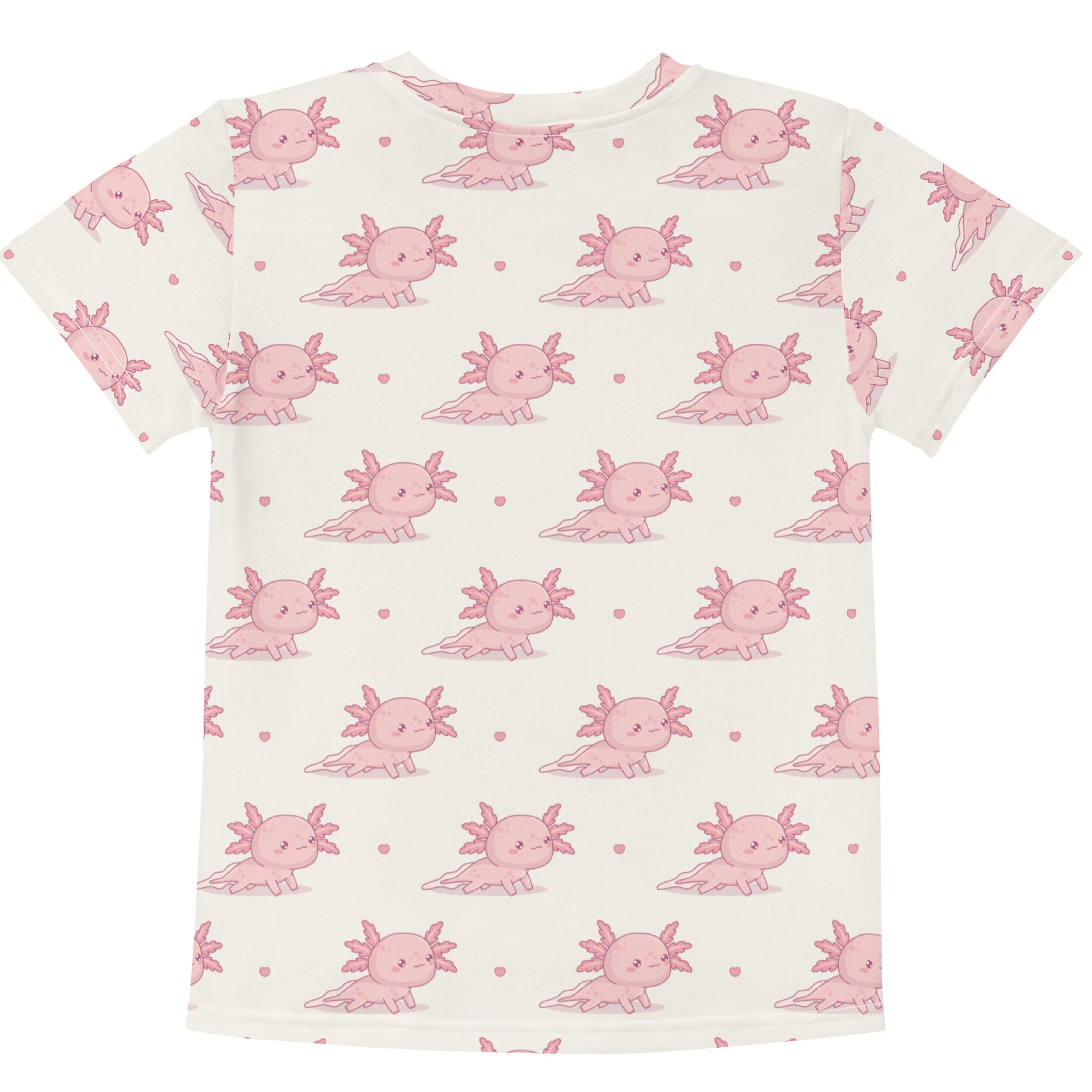 Girls Pink Axolotl Cotton T-Shirt