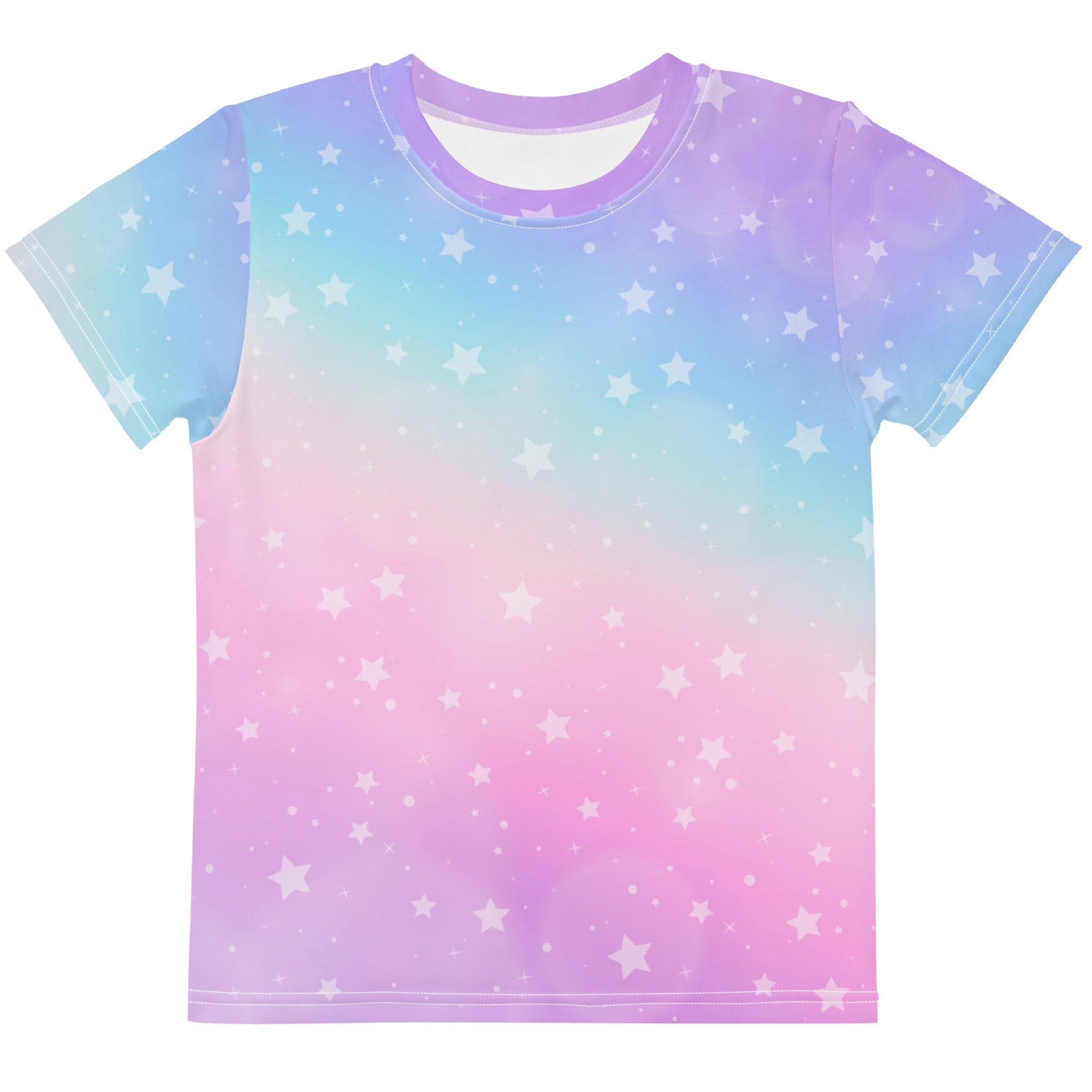 Girls Rainbow Stars Cotton T-Shirt