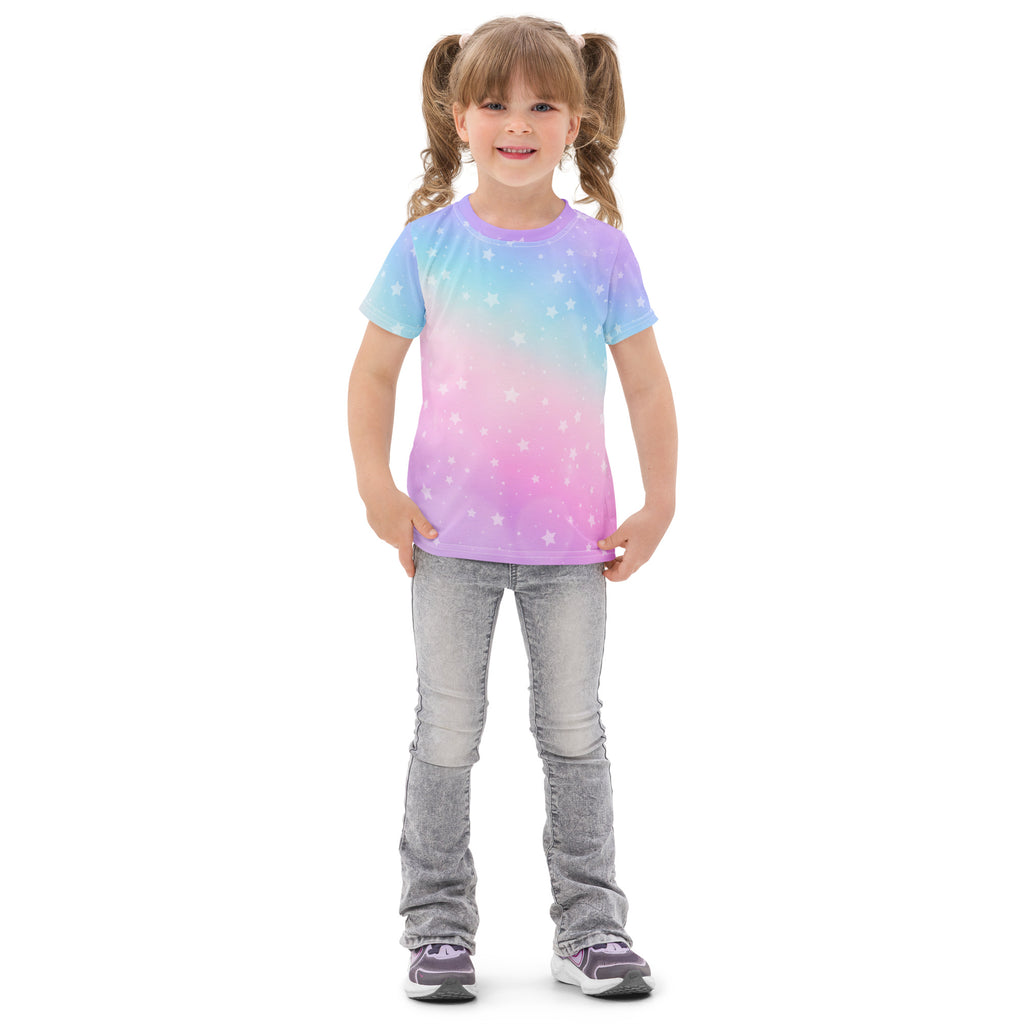Girls Rainbow Stars Cotton T-Shirt