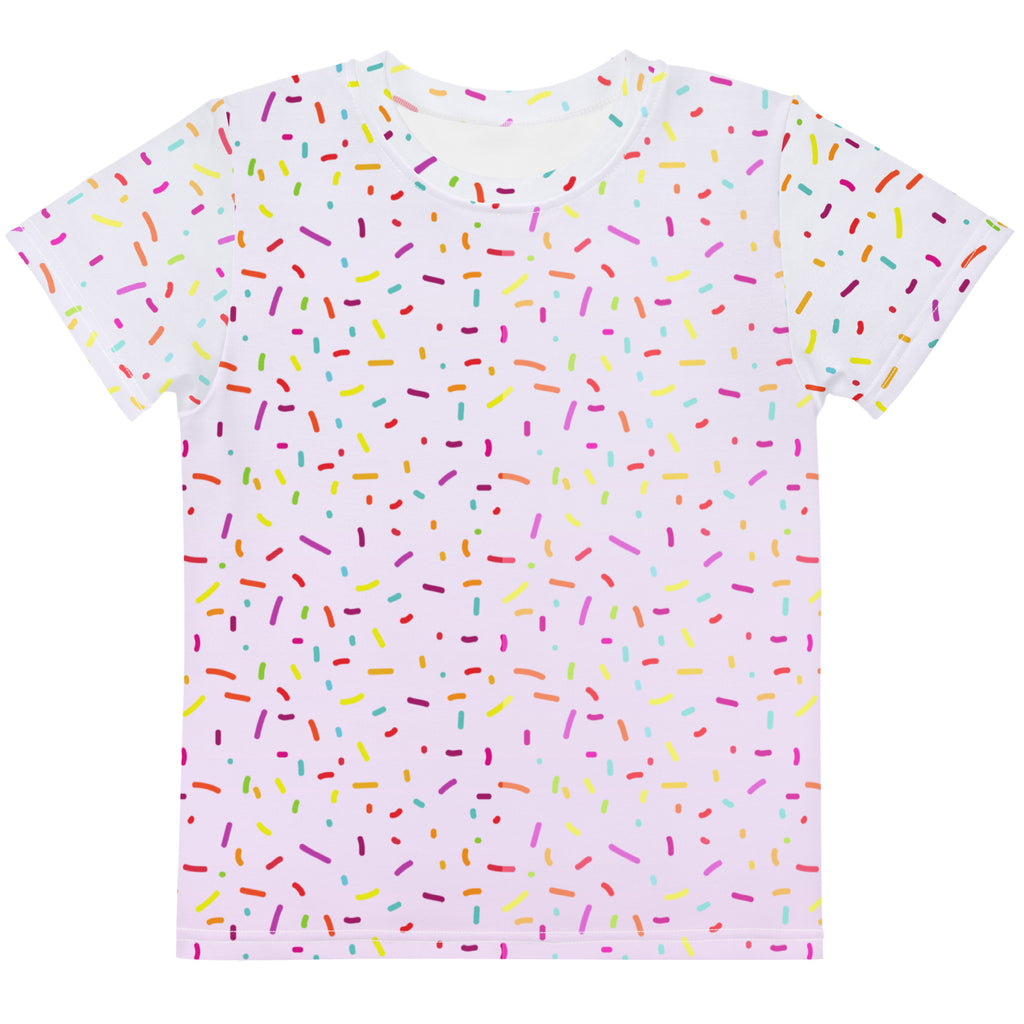 Girls Colorful Sprinkles Cotton T-Shirt