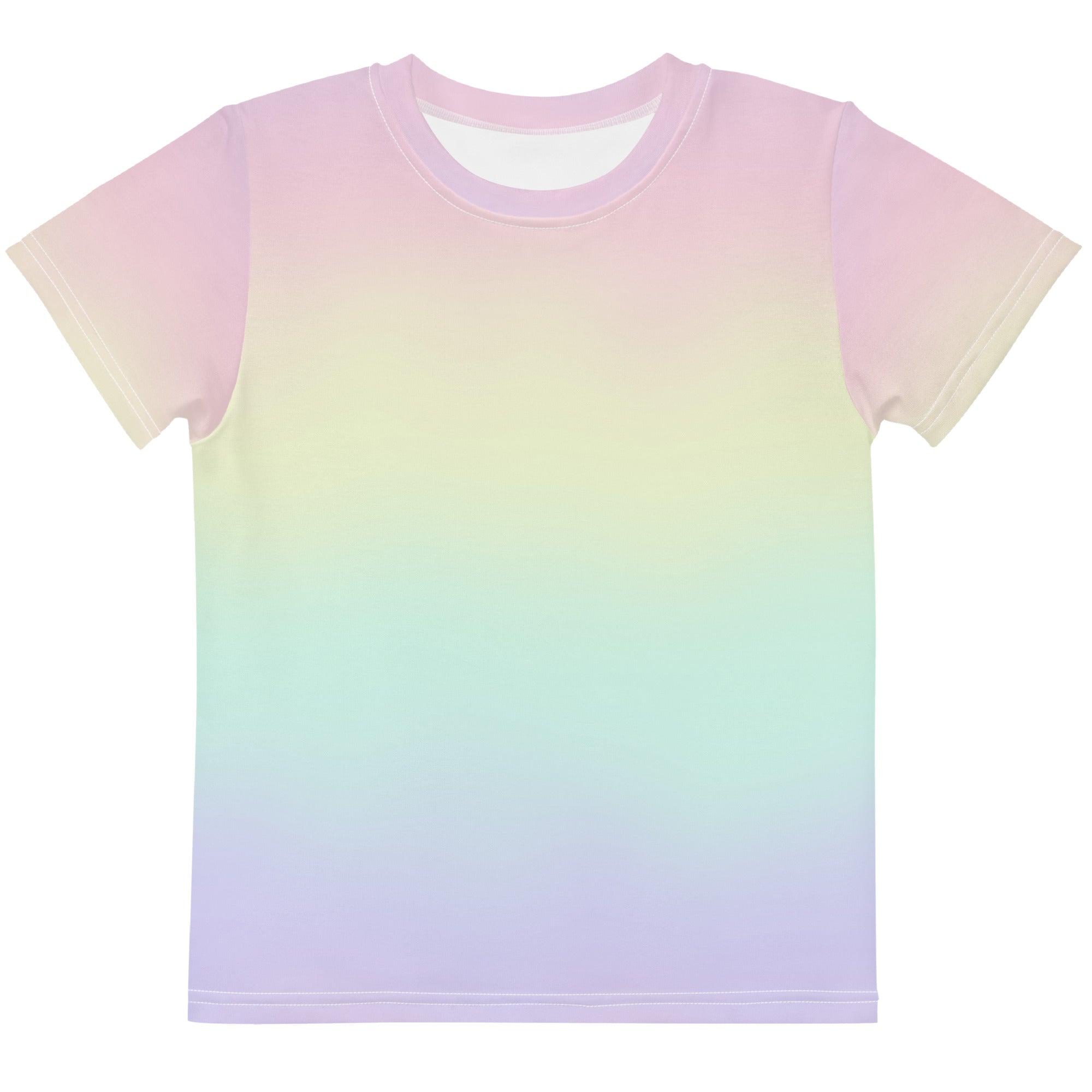 Girls Pastel Rainbow Cotton T-Shirt