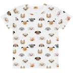 Kids Dog Face Cotton T-Shirt