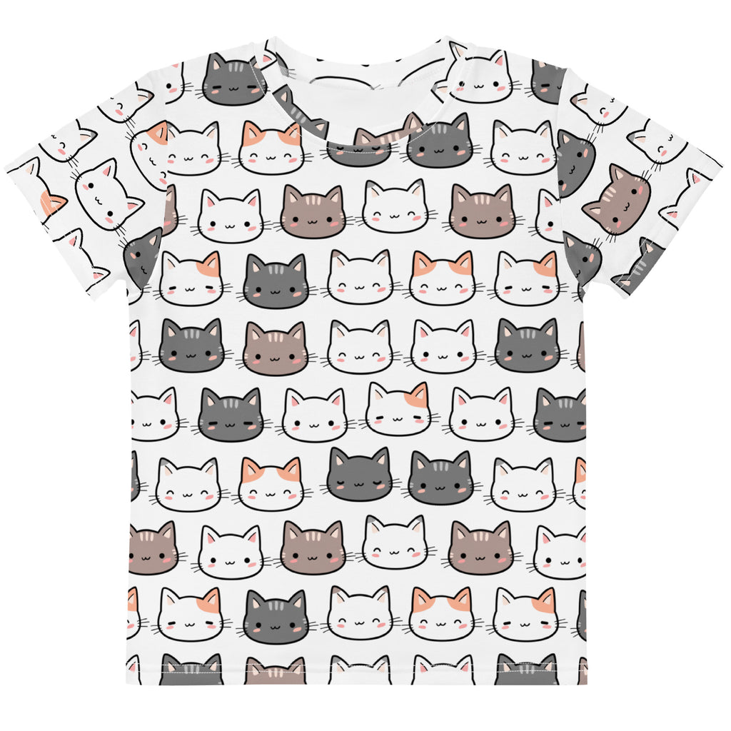 Kids Cute Cat Cotton T-Shirt