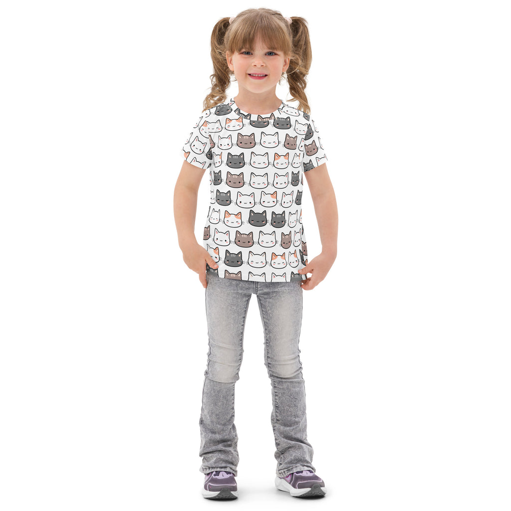 Kids Cute Cat Cotton T-Shirt