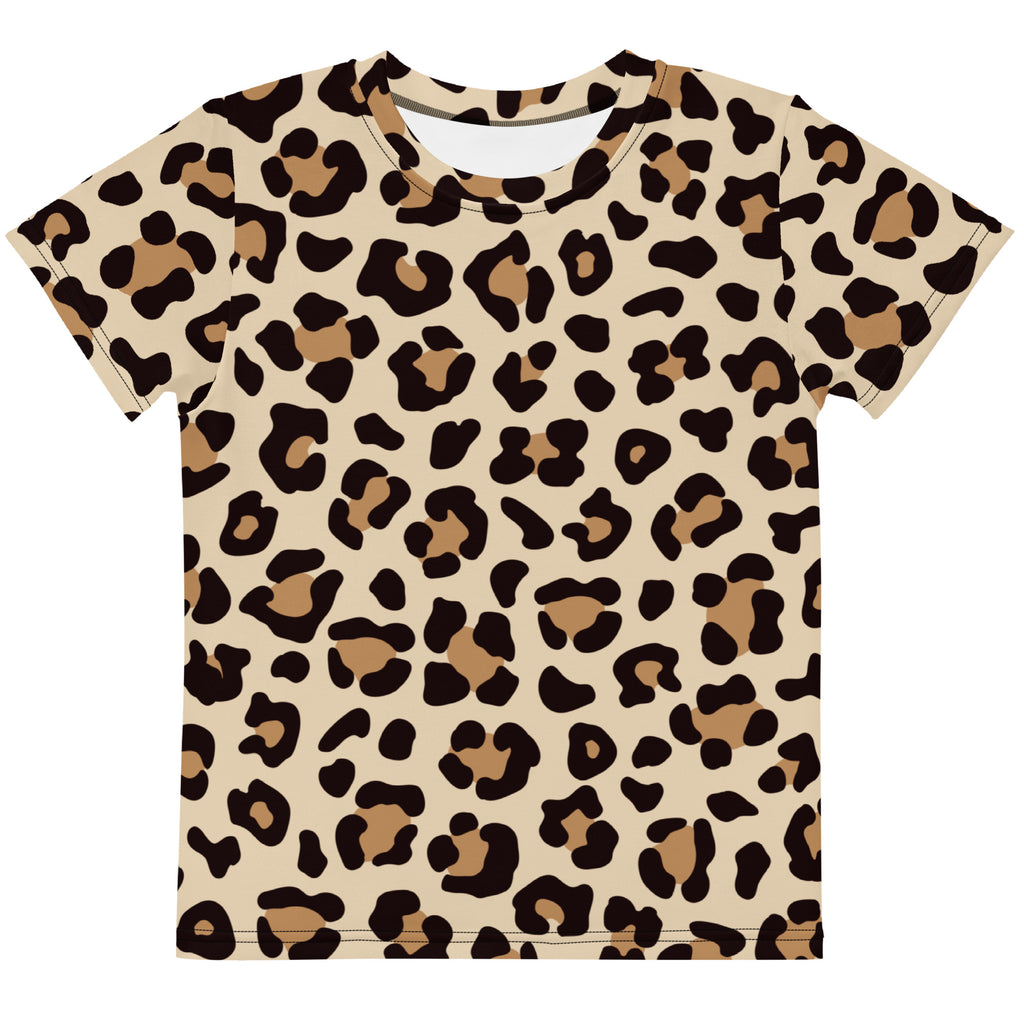 Kids Leopard Print Cotton T-Shirt