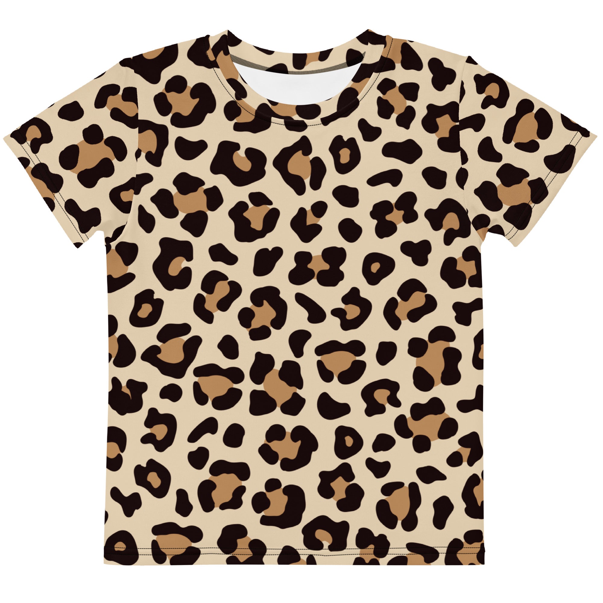 Kids Leopard Print Cotton T-Shirt
