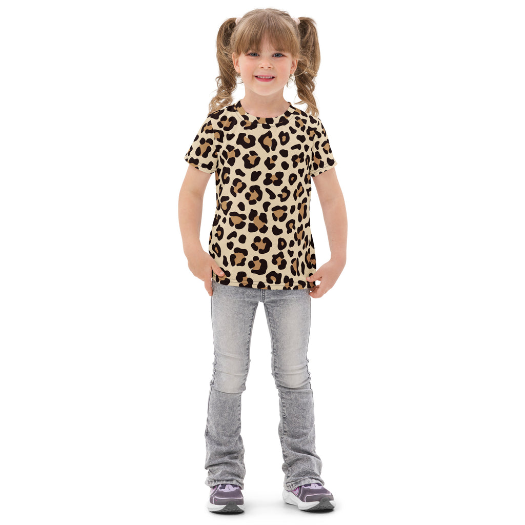 Kids Leopard Print Cotton T-Shirt