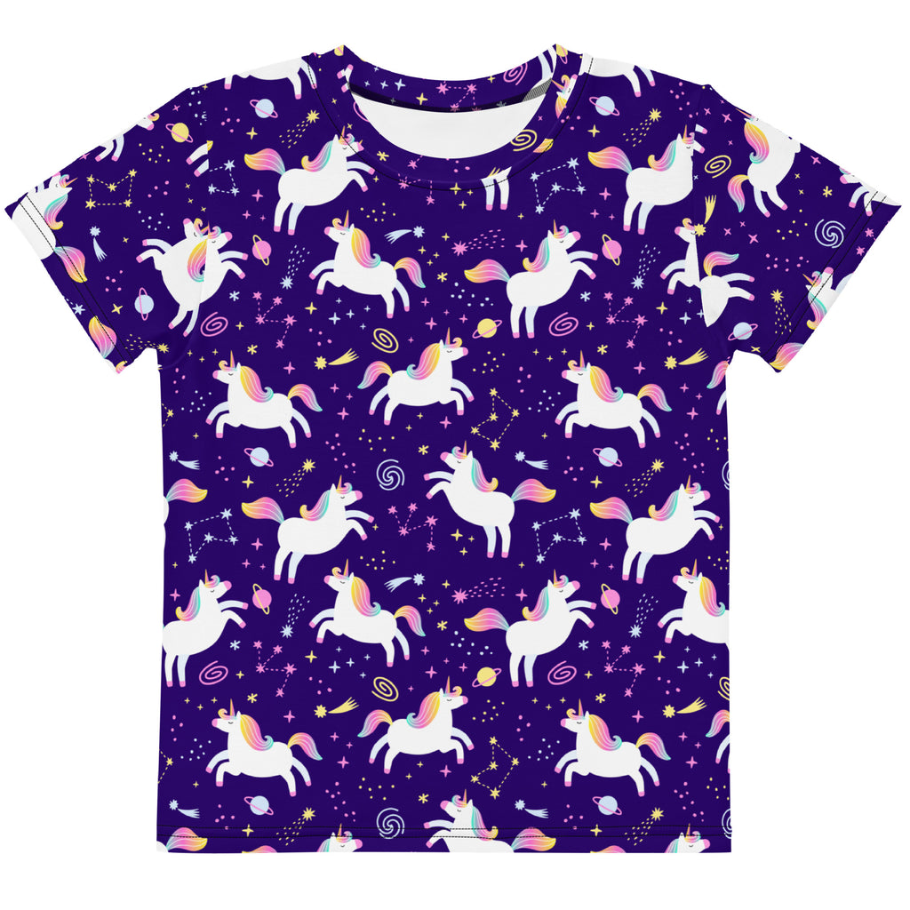 Girls Unicorn Galaxy Cotton T-Shirt