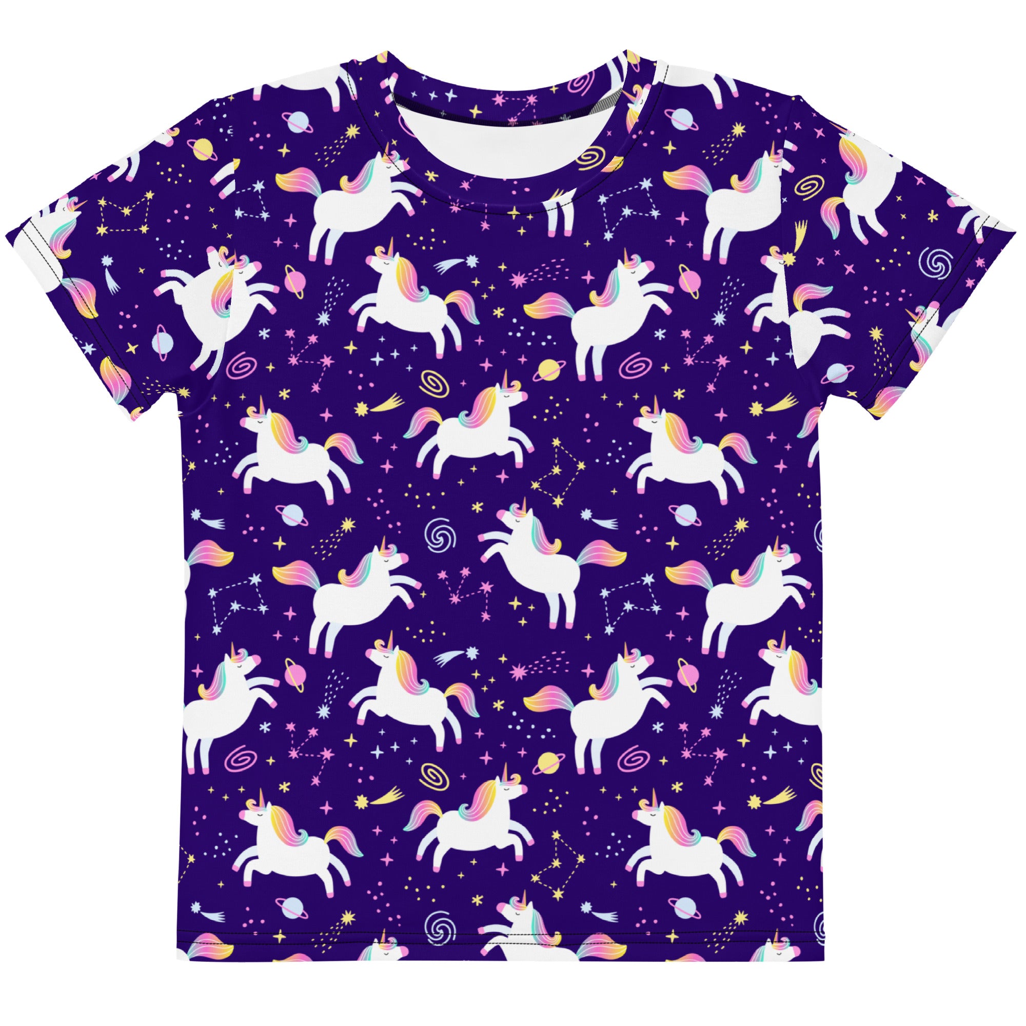 Girls Unicorn Galaxy Cotton T-Shirt