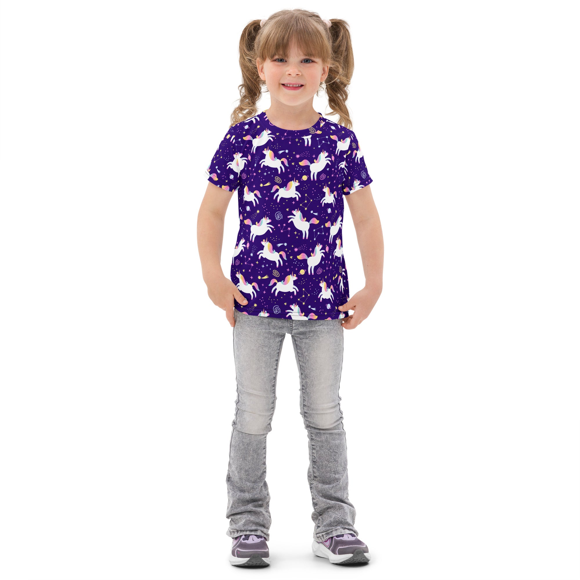 Girls Unicorn Galaxy Cotton T-Shirt