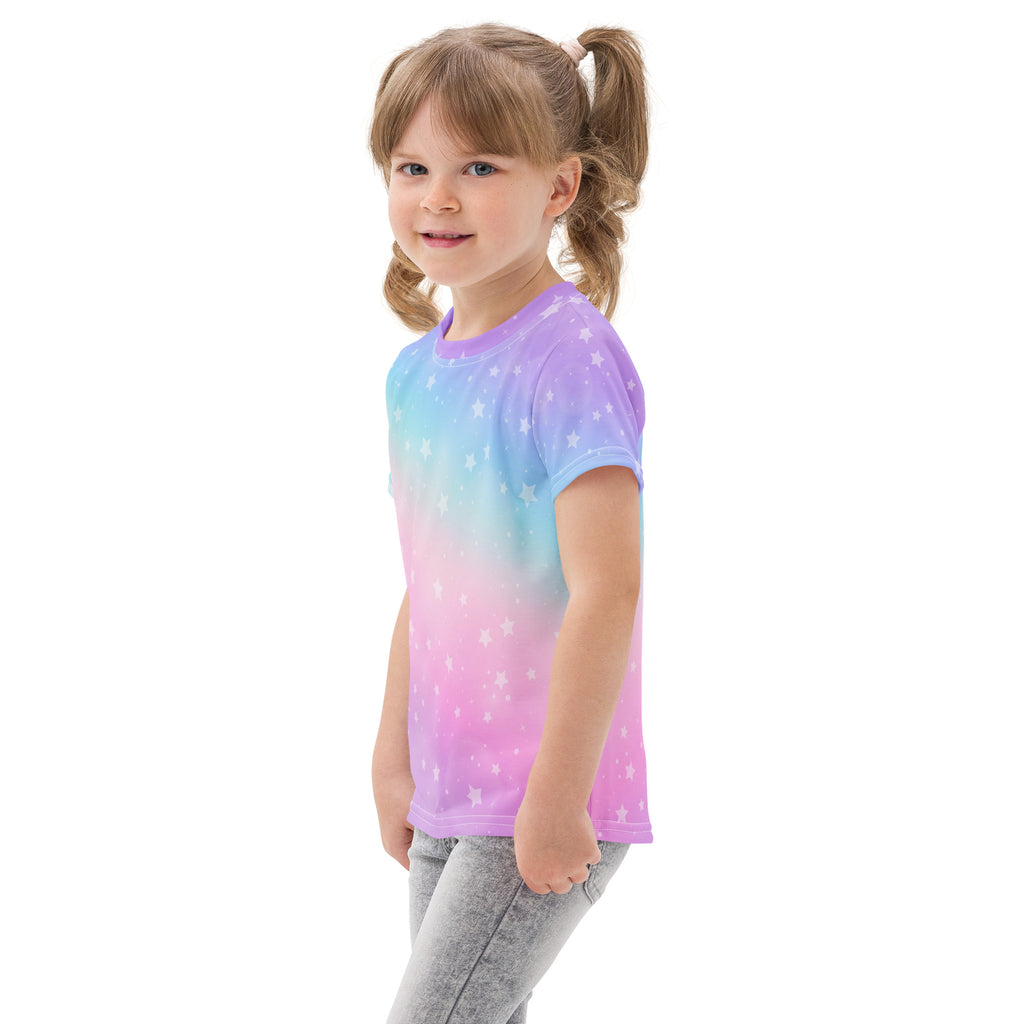Girls Rainbow Stars Cotton T-Shirt