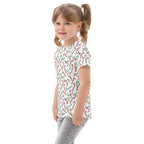 Kids Red & Green Candy Cane Christmas Cotton T-Shirt