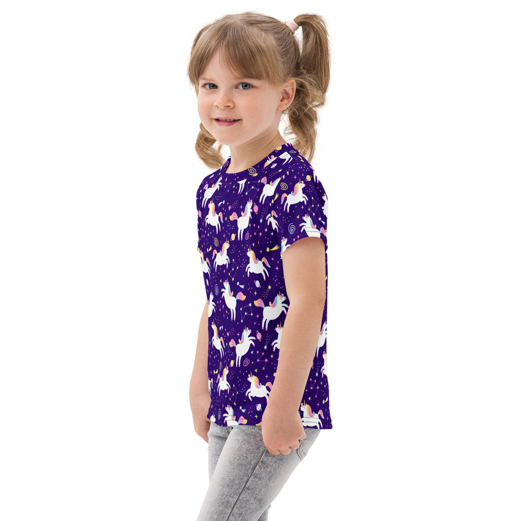Girls Unicorn Galaxy Cotton T-Shirt