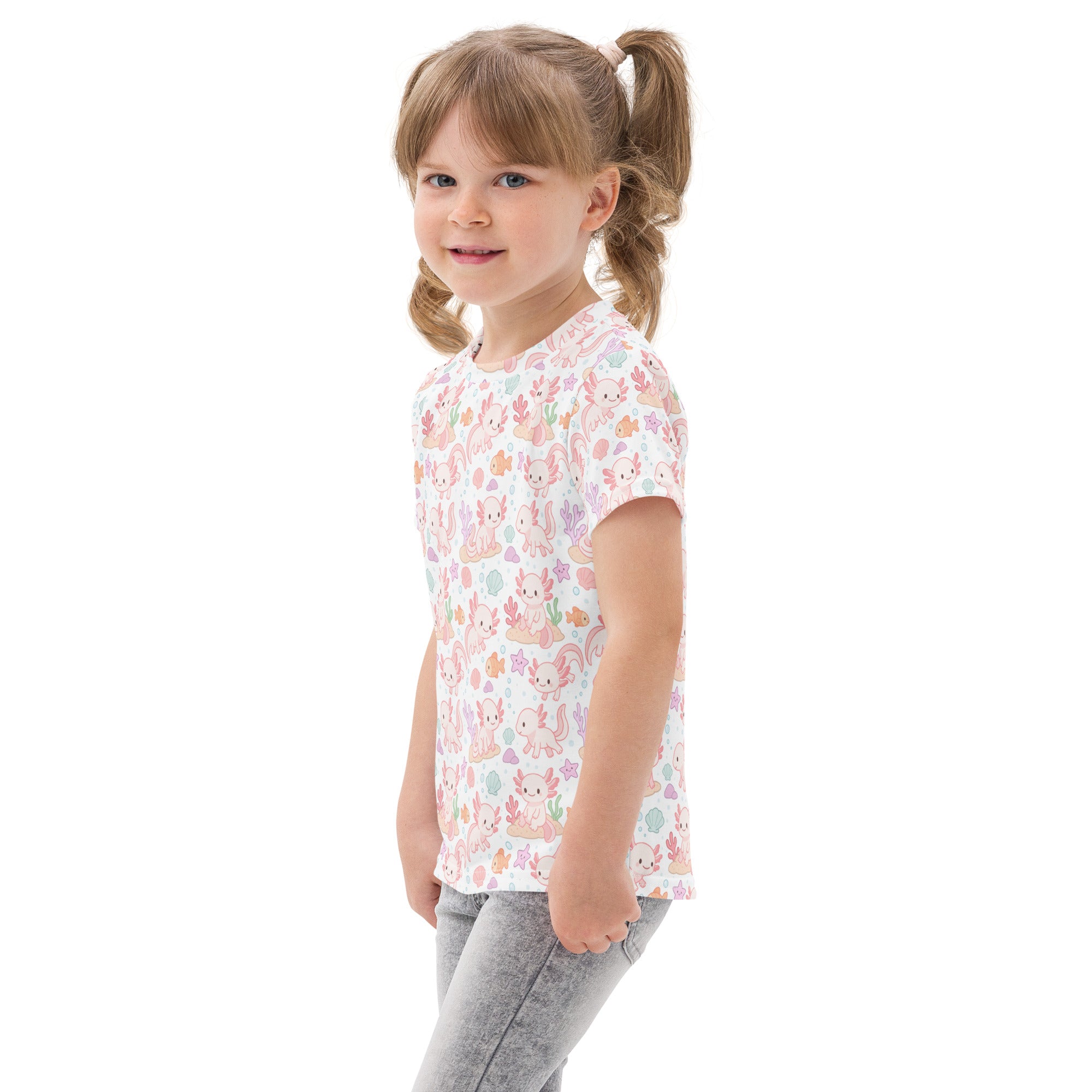 Girls Axolotl Cotton T-Shirt