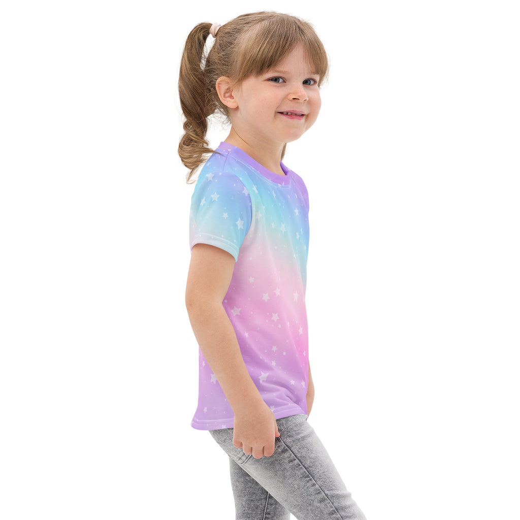 Girls Rainbow Stars Cotton T-Shirt