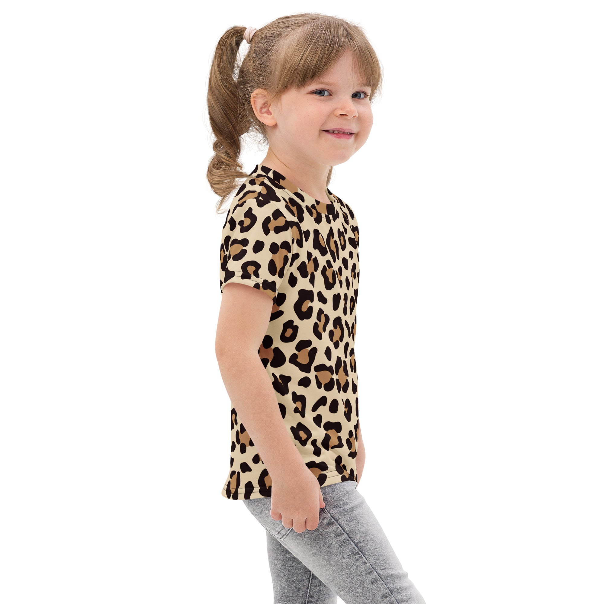 Kids Leopard Print Cotton T-Shirt