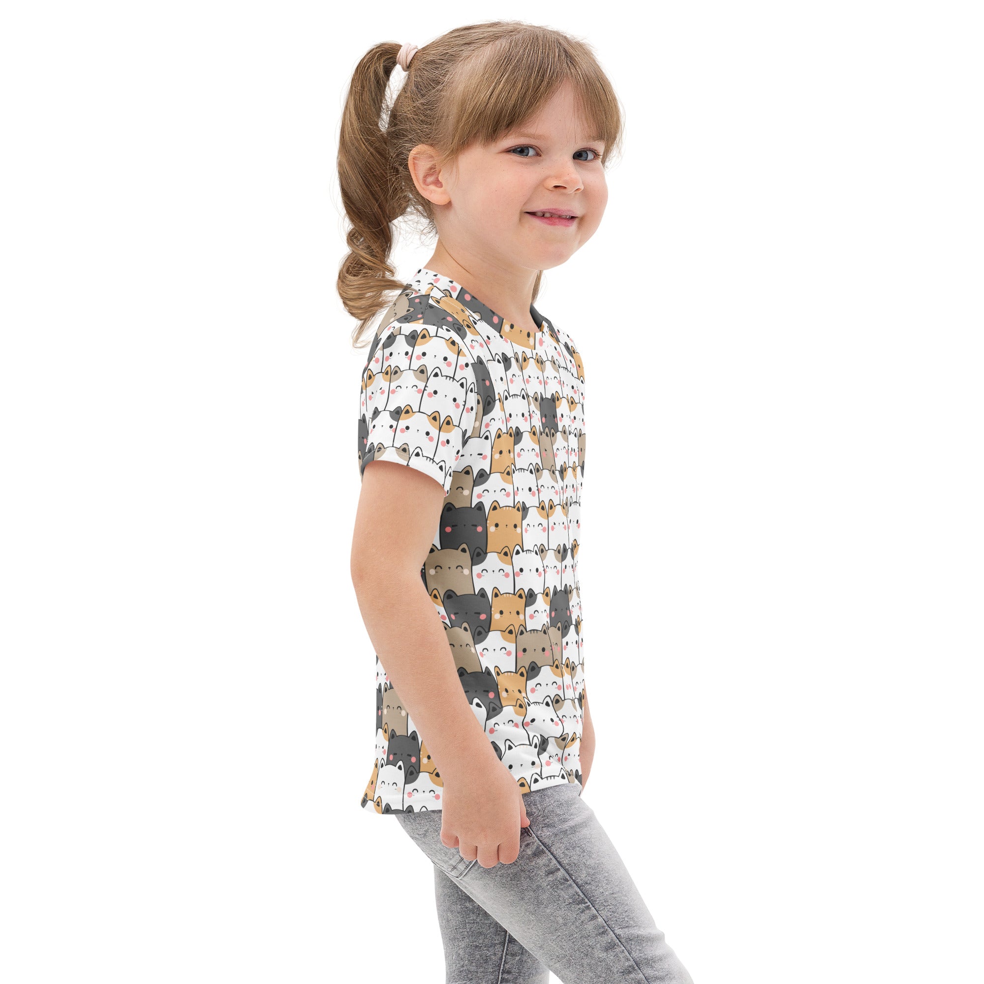 Kids Kawaii Cat Cotton T-Shirt