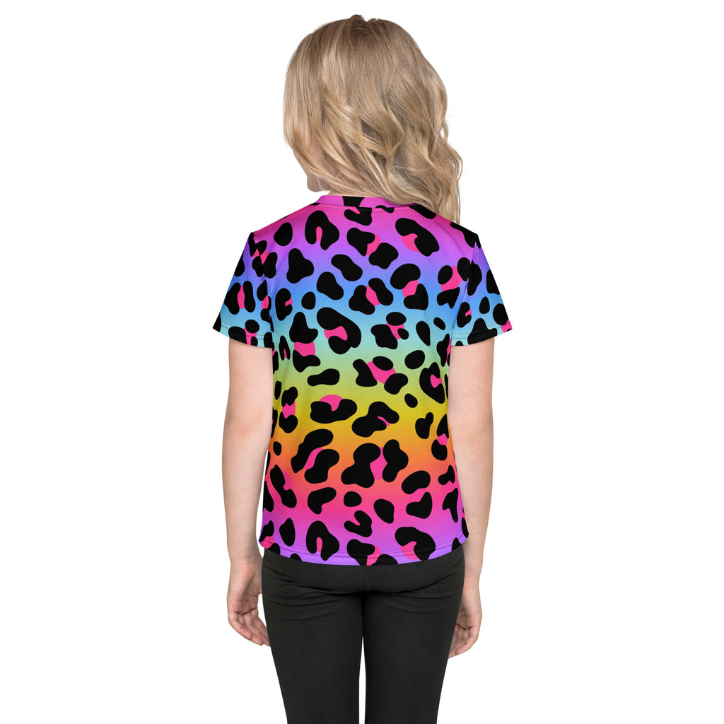 Girls Rainbow Leopard T-Shirt