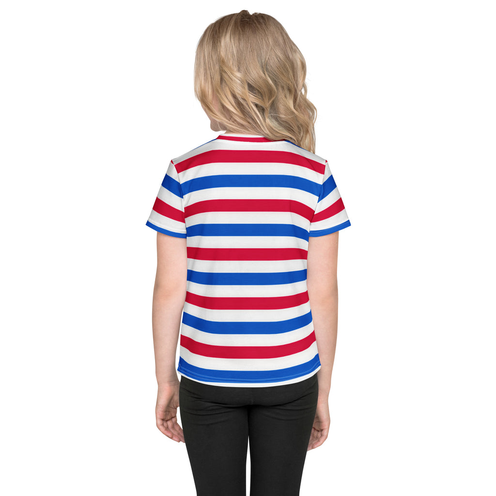 Kids Red, White & Blue Striped T-Shirt