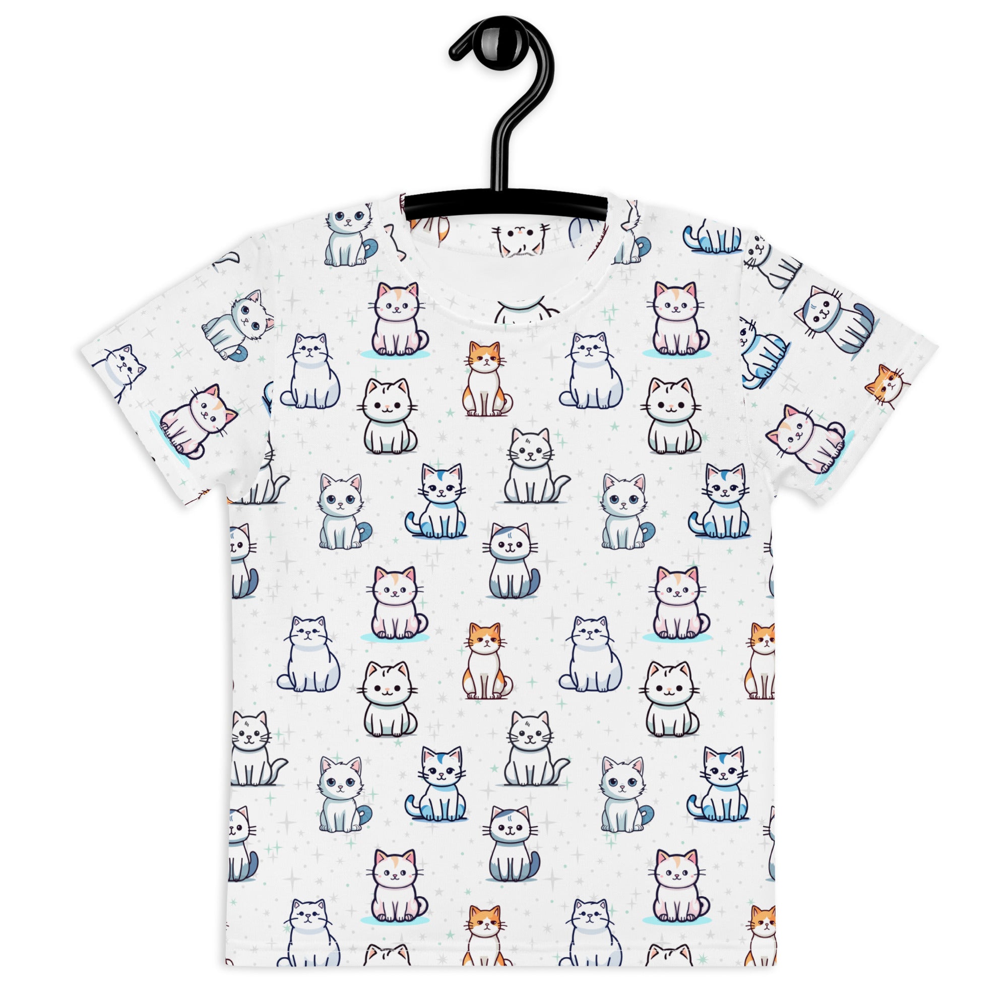 Girls Cat Pattern T-Shirt