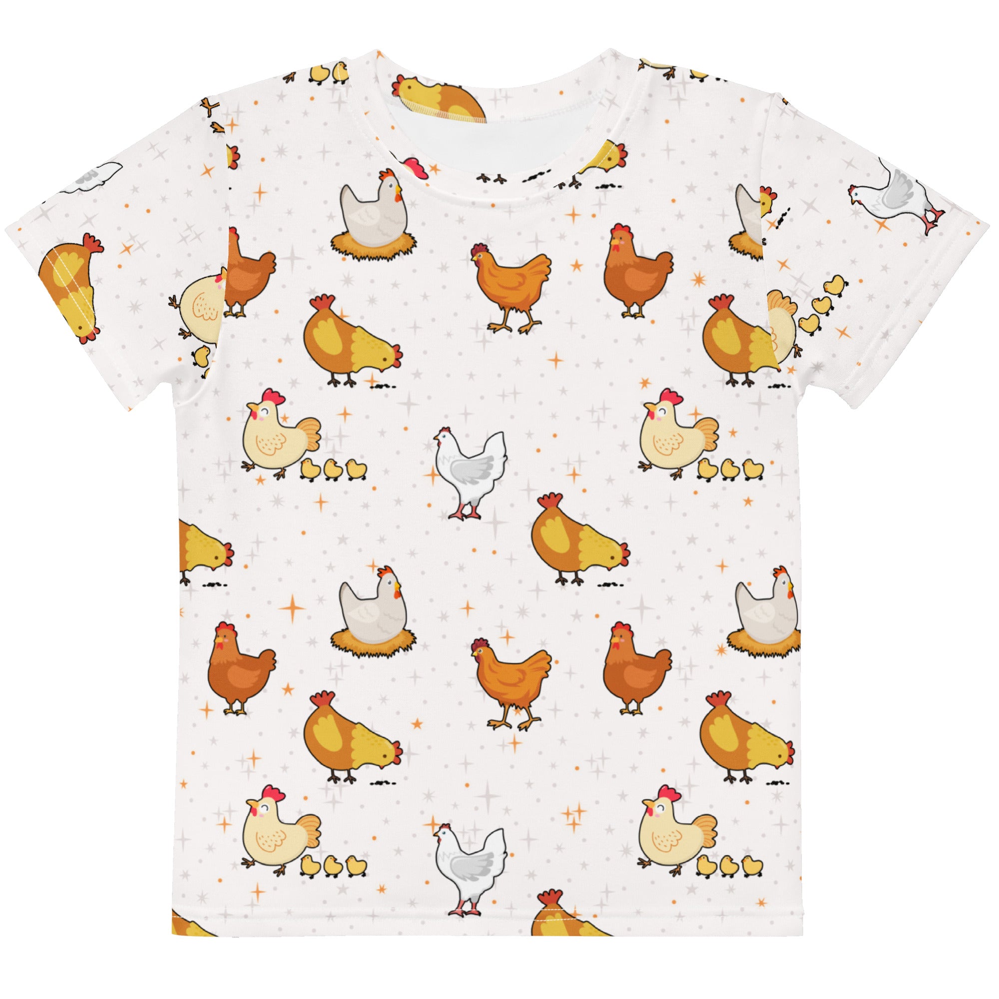 Kids Chicken Pattern T-Shirt