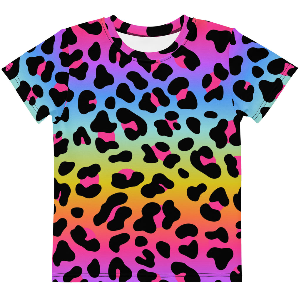 Girls Rainbow Leopard T-Shirt