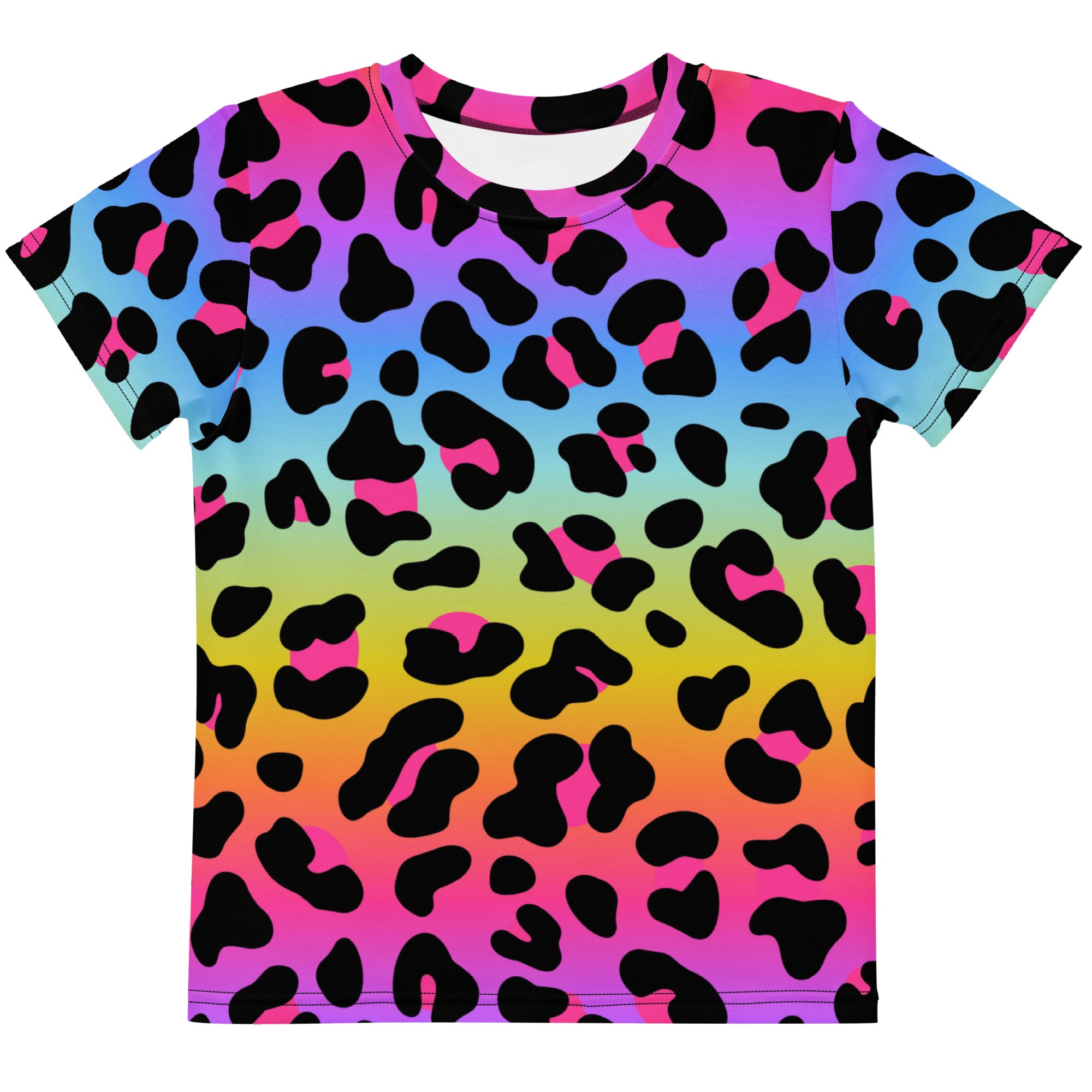 Girls Rainbow Leopard T-Shirt
