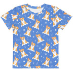 Kids Blue Corgi Dog T-Shirt