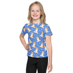 Kids Blue Corgi Dog T-Shirt