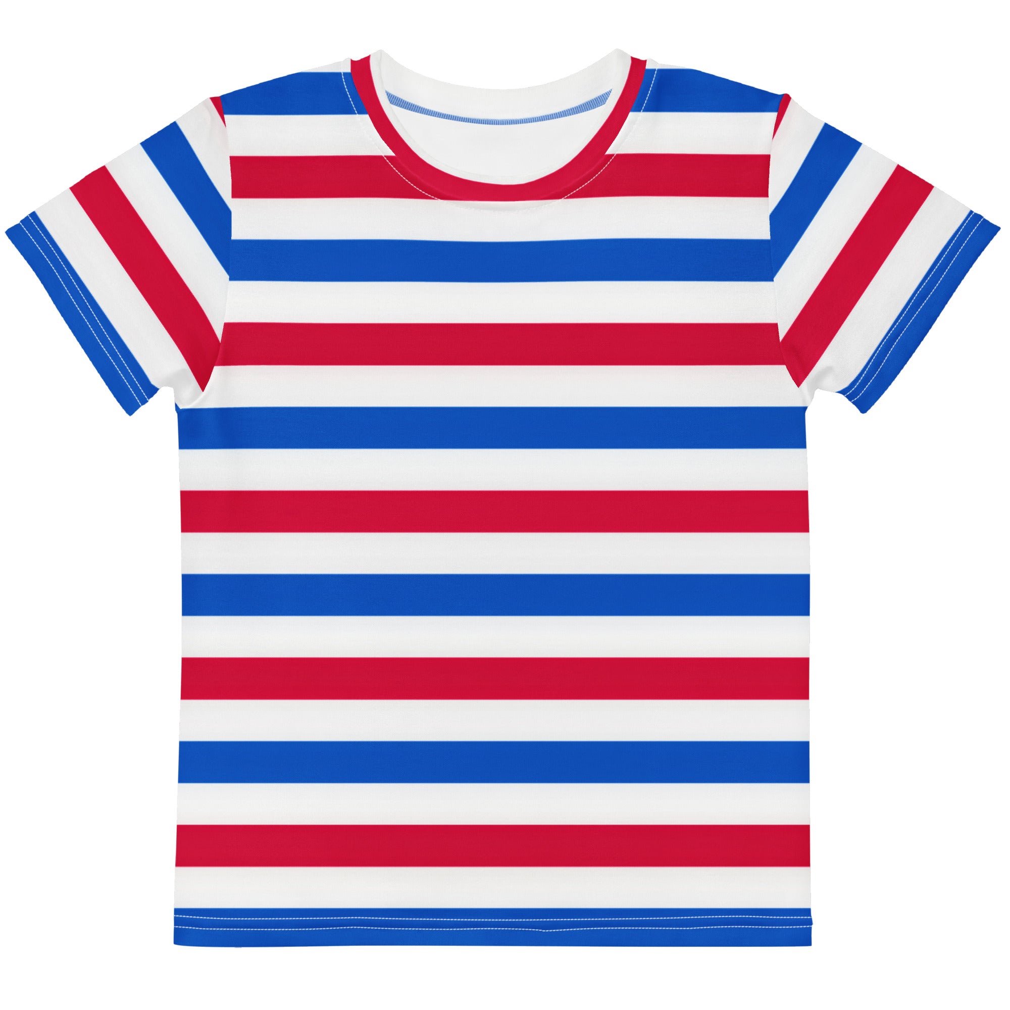 Kids Red, White & Blue Striped T-Shirt