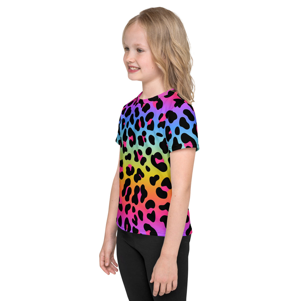 Girls Rainbow Leopard T-Shirt