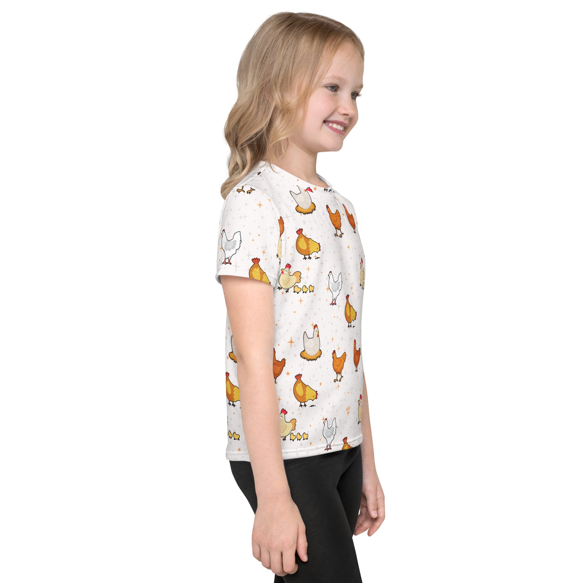 Kids Chicken Pattern T-Shirt