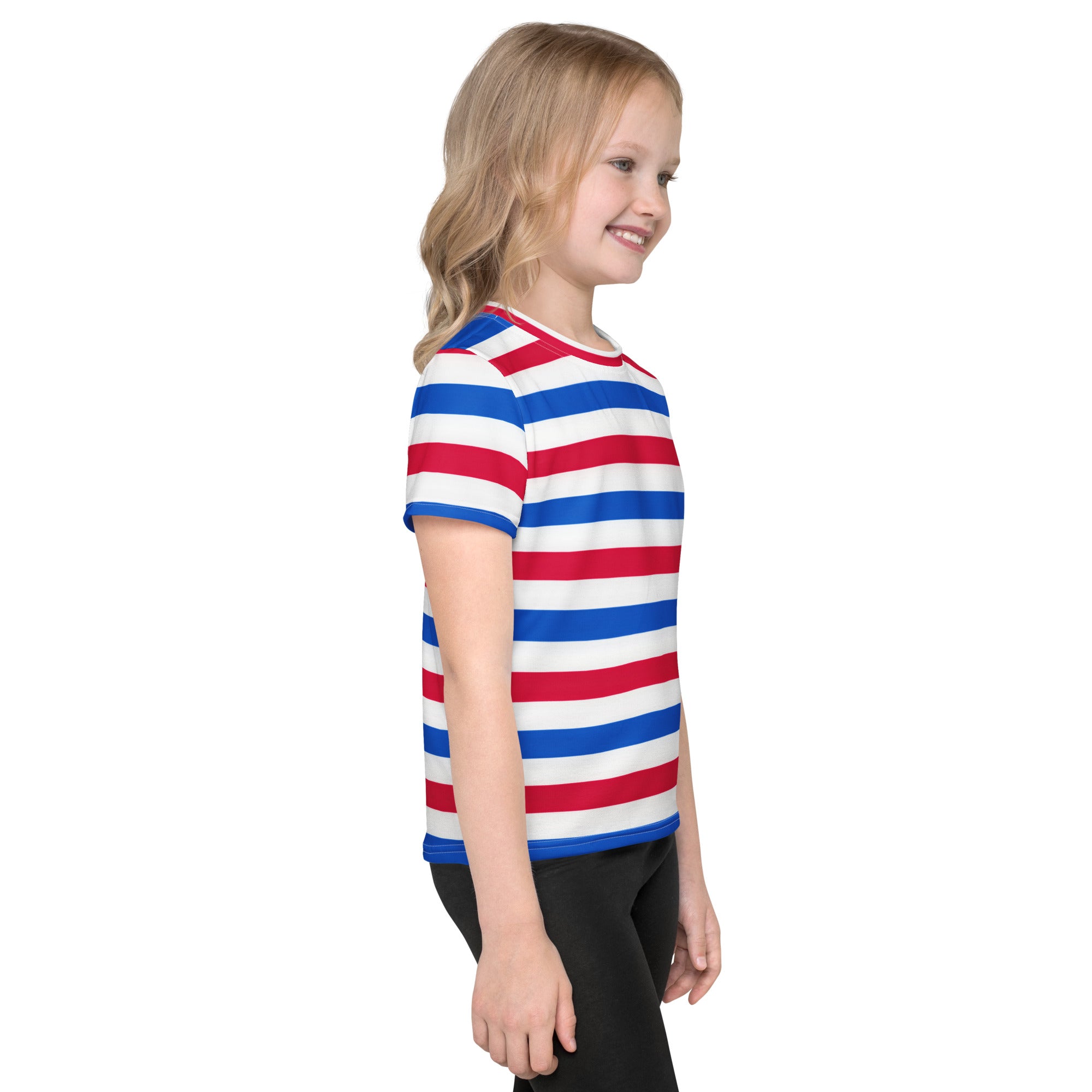 Kids Red, White & Blue Striped T-Shirt