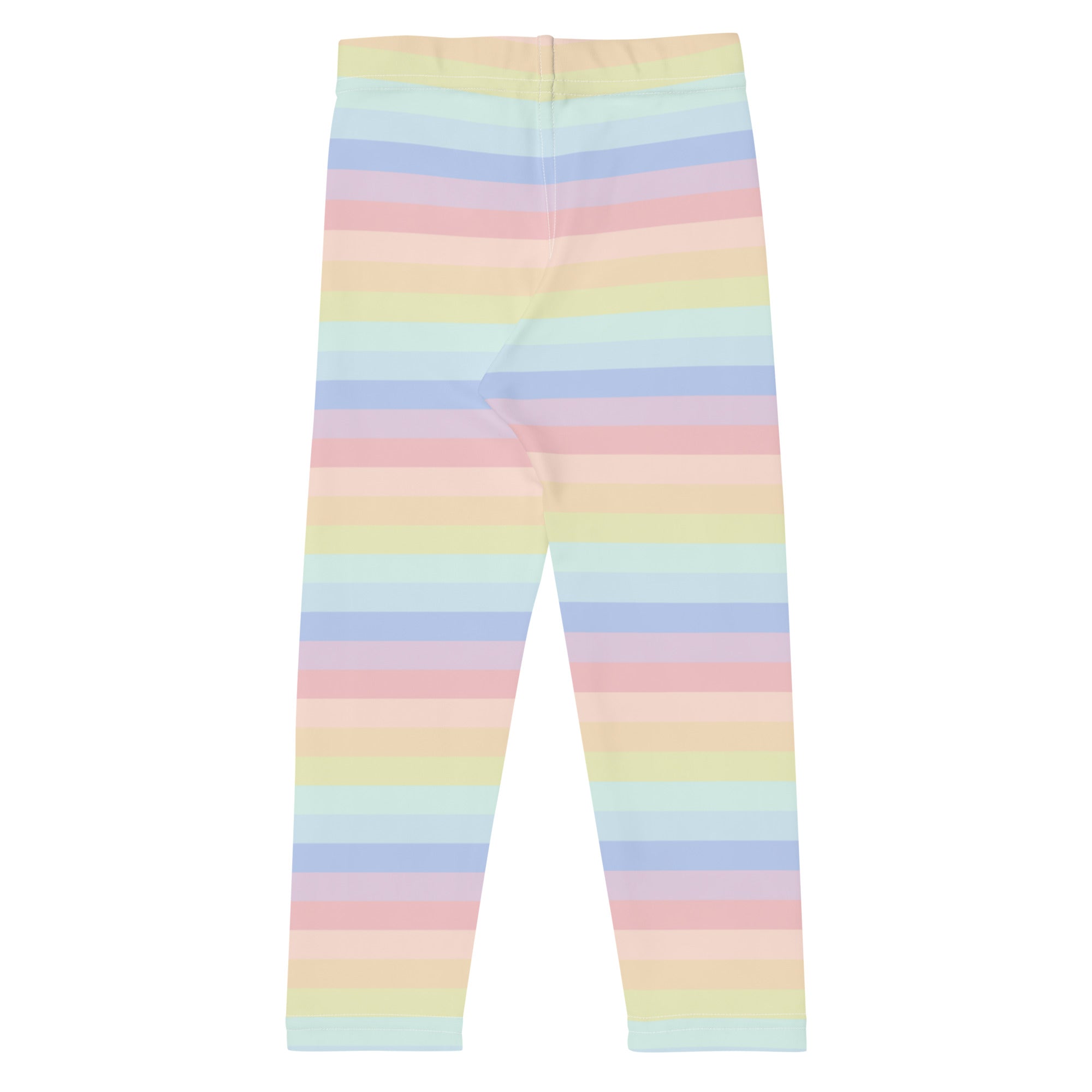 Girls Striped Rainbow Pastel Buttery Soft Leggings