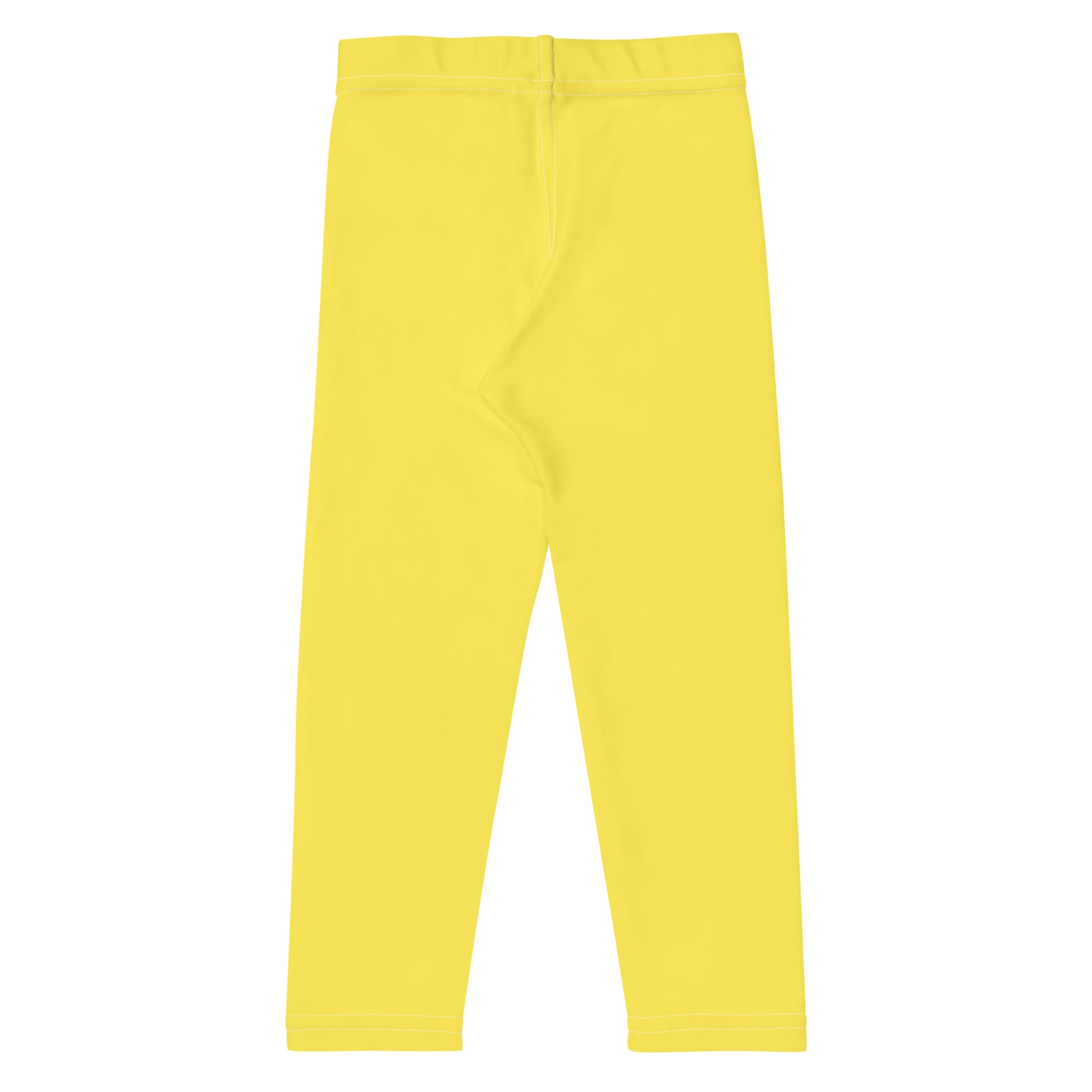 Kids buttery soft yellow leggings made of smooth stretchy fabric with elastic waistband for comfortable wear