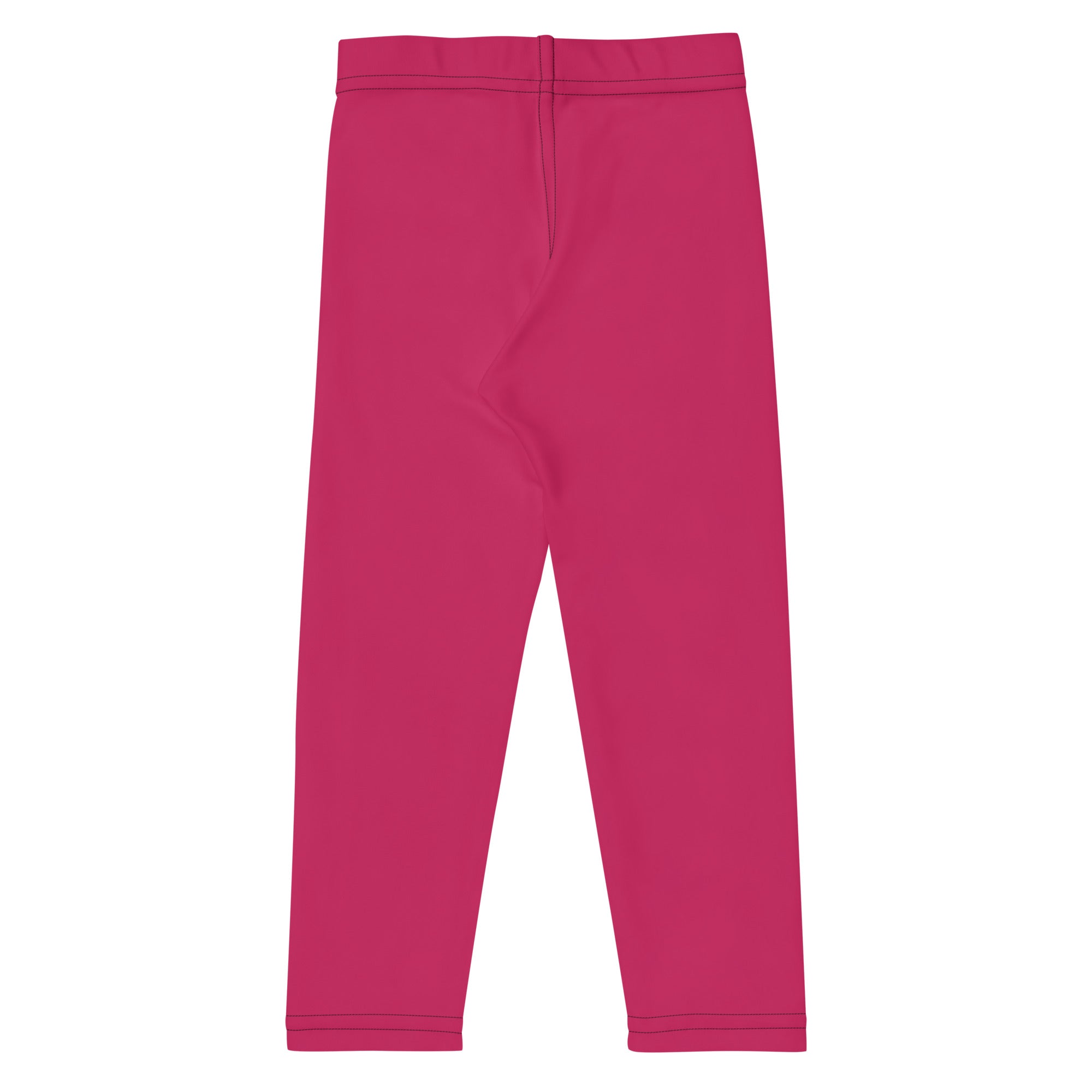 Girls buttery soft rose red leggings in fuchsia with smooth stretch fabric and elastic waistband for comfortable wear