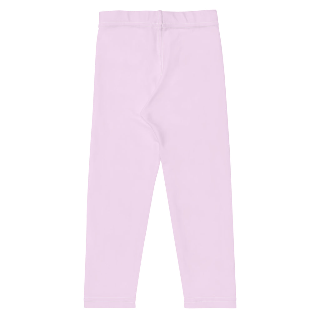 Girls buttery soft light pink leggings made of smooth fabric with an elastic waistband and form-fitting design