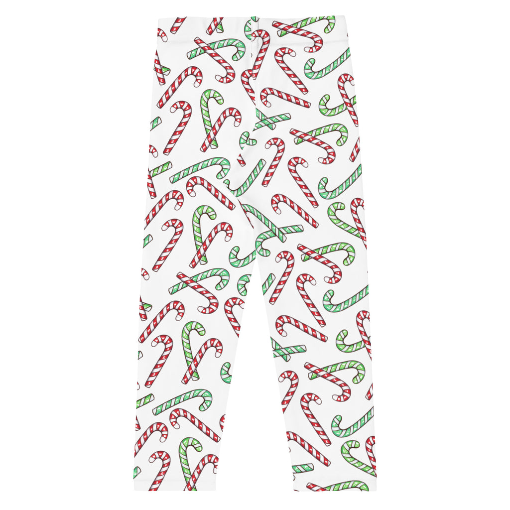 Kids Red & Green Candy Cane Buttery Soft Leggings