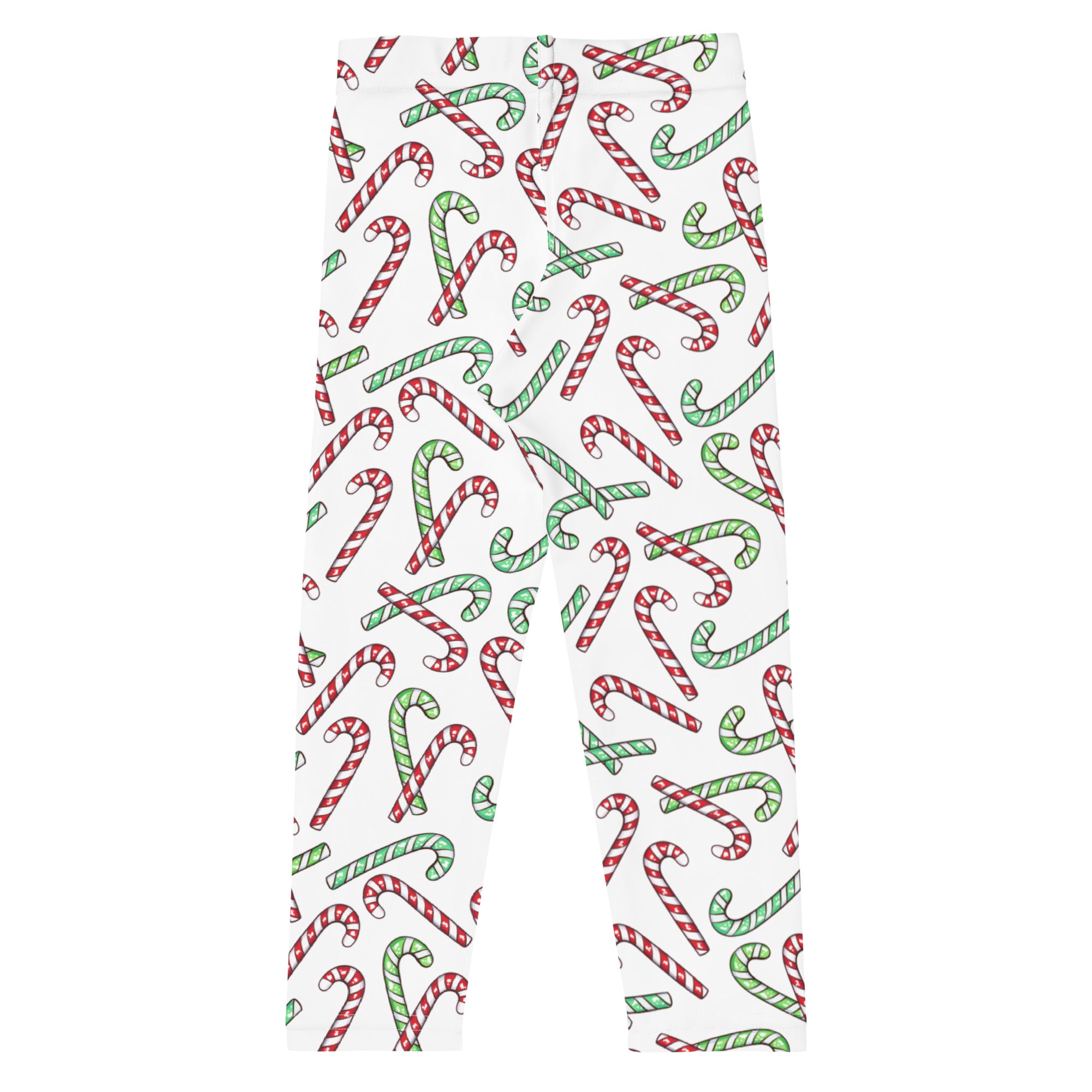 Kids Red & Green Candy Cane Buttery Soft Leggings